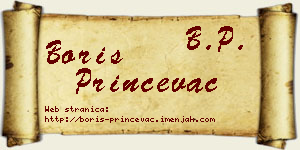 Boris Prinčevac vizit kartica